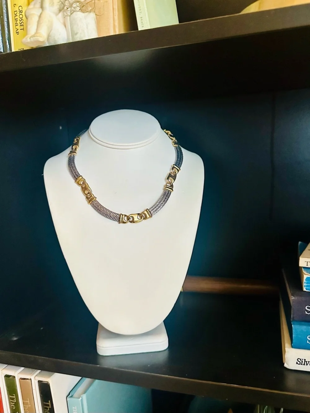 Vintage GUCCI Gold & Silver Horsebit Necklace, Bracelet & Earring—Rare Set - Picture 14 of 14